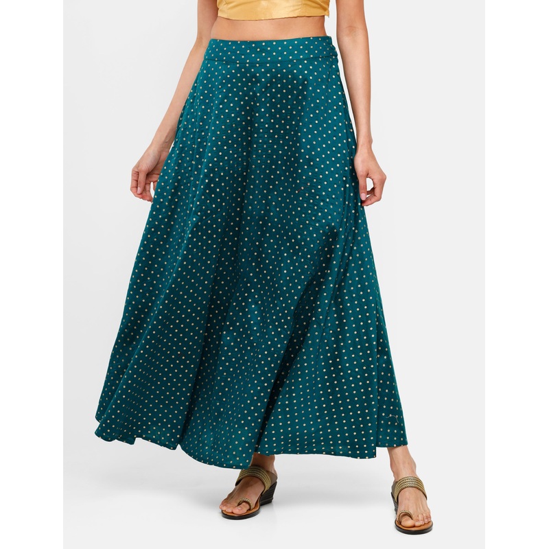 Women’s Printed Skirt Teal|S-M|L-XL|Teal|LWBSKSOF13054061