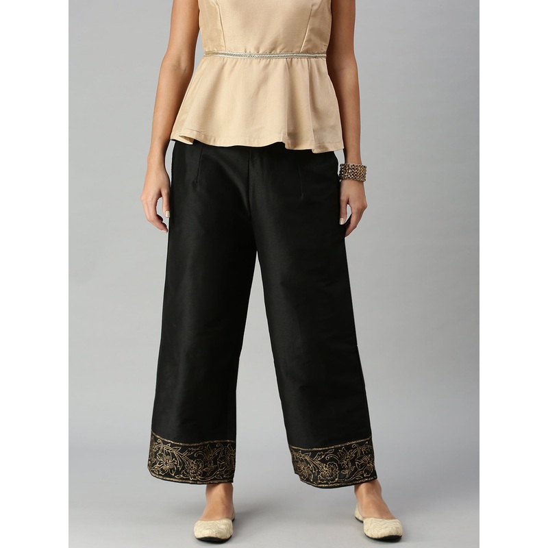 Womens Palazzo Black|S|M|L|XL|XXL|3XL|Black|LWBPZSOF13164002