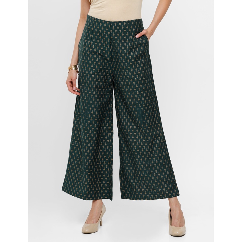 Womens Palazzo Dark Green|S|M|L|XL|XXL|Dark Green|LWBPZSOF13171022