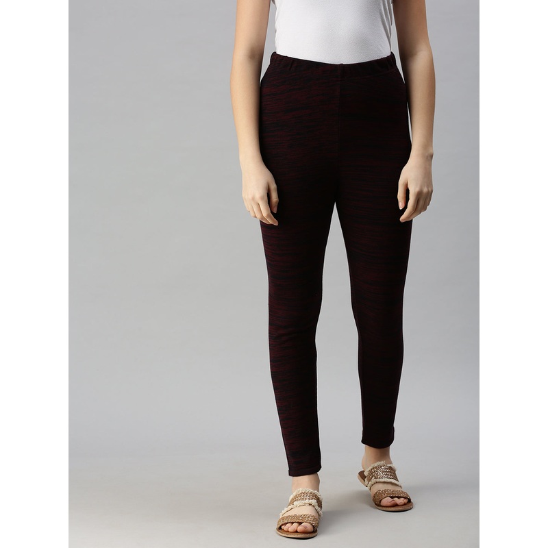 Womens Winter Leggings Maroon