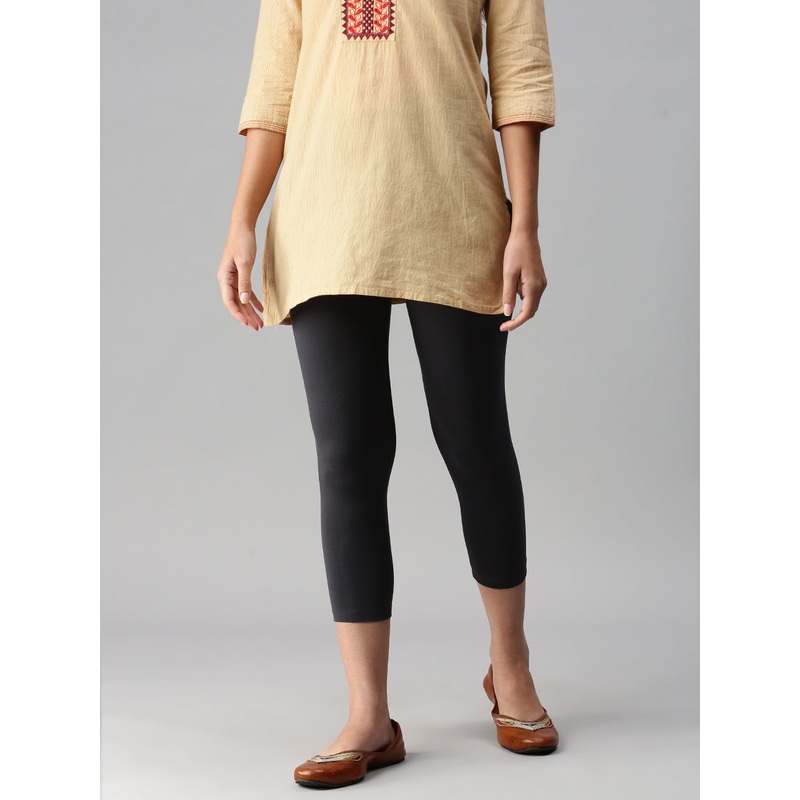 3/4th Leggings-Dark Grey|Dark Grey|S|M|L|XL|XXL|3XL|4XL|LLG3LSOPC2010005