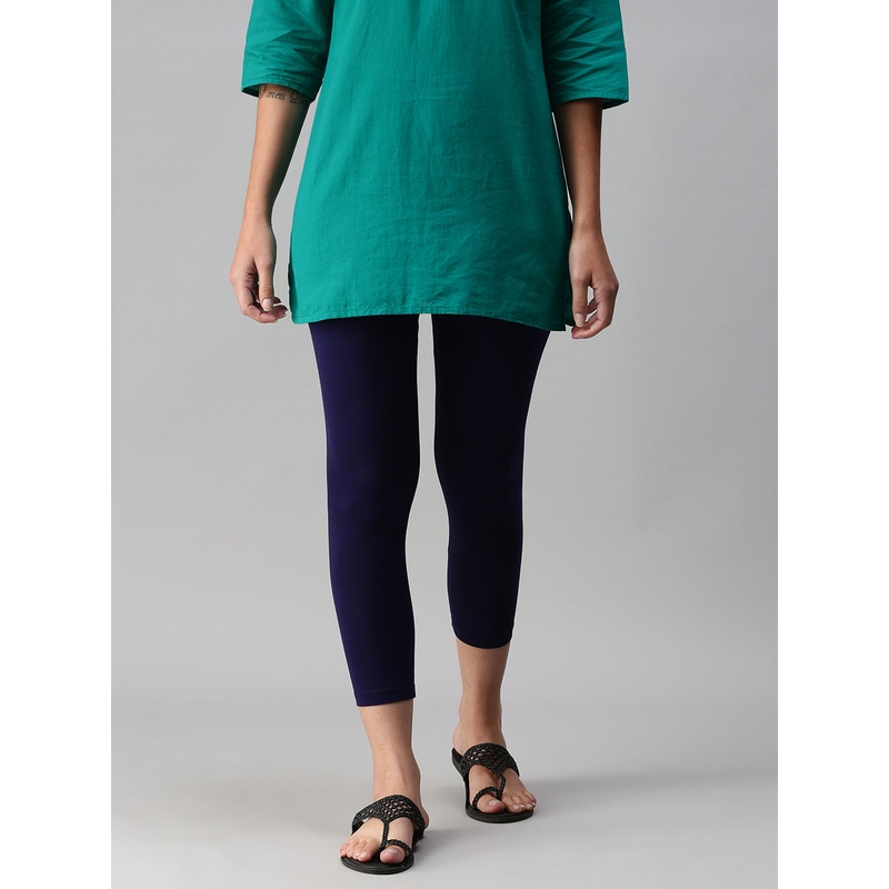 3/4th Leggings-Dark Navy Blue|Dark Navy Blue|S|M|L|XL|XXL|3XL|4XL|LLG3LSOPC2010006