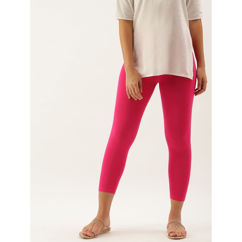 3/4th Leggings-Fuchsia|Fuchsia|S|M|L|XL|XXL|3XL|4XL|LLG3LSOPC2010030