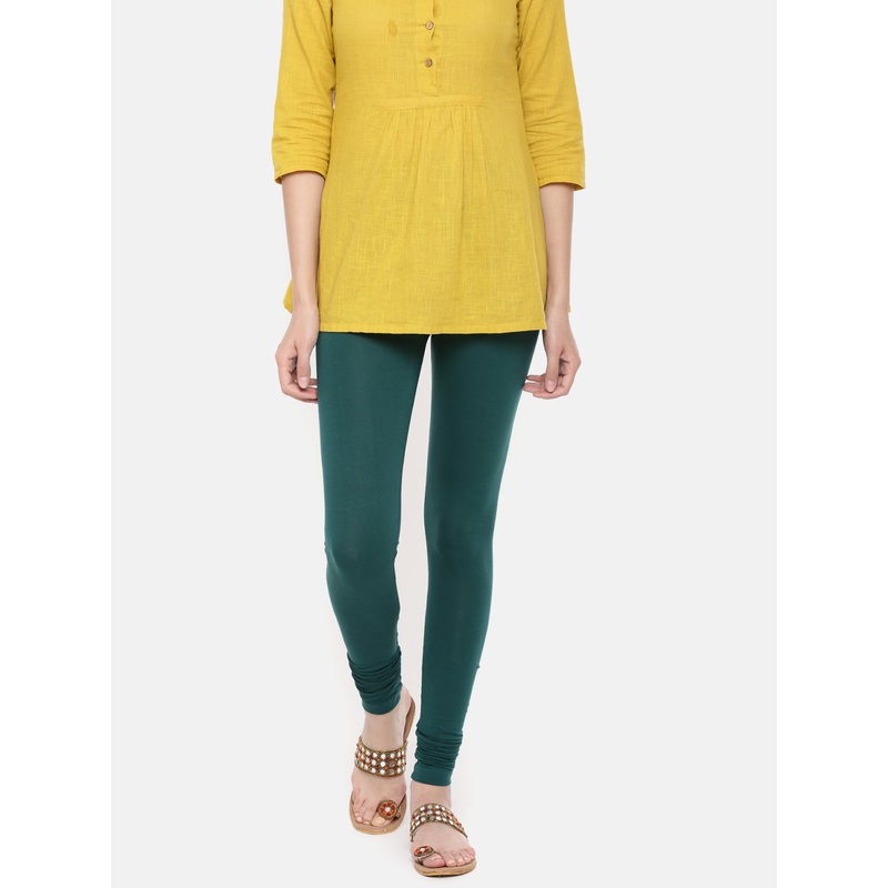 Churidar Leggings-Bottle Green