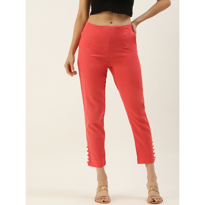 De Moza Women’s Cigarette Pant Coral