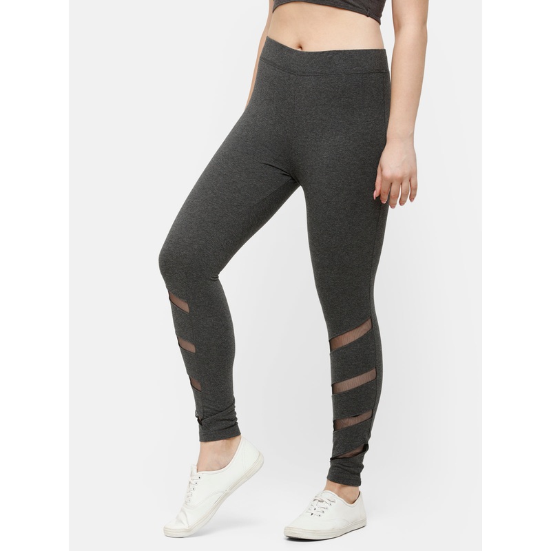 Women’s Ankle Length Leggings  Cotton Anthra Melange