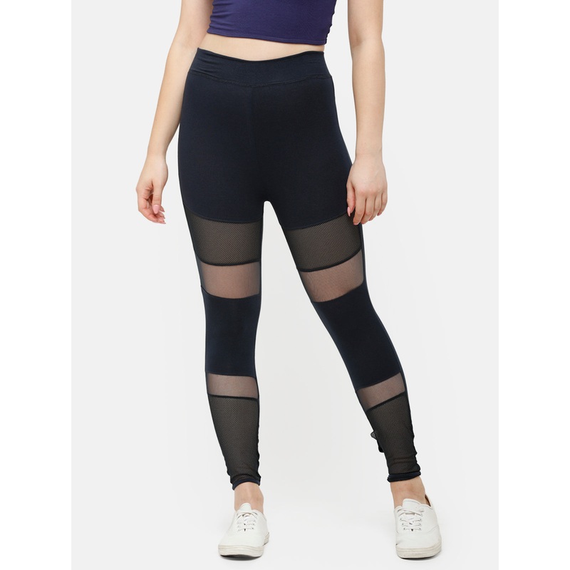 Women’s Ankle Length Leggings  Cotton Dark Navy Blue