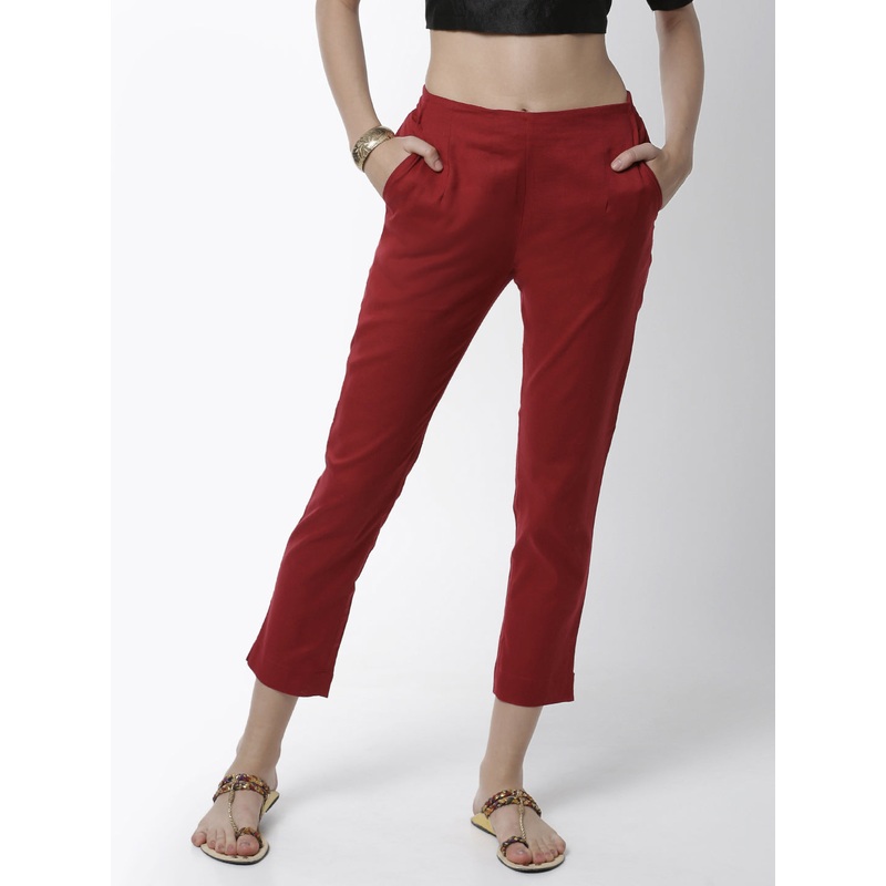 Women’s Cigarette Pant Maroon|Maroon|S|M|L|XL|XXL|LWBCPSOWC3005007