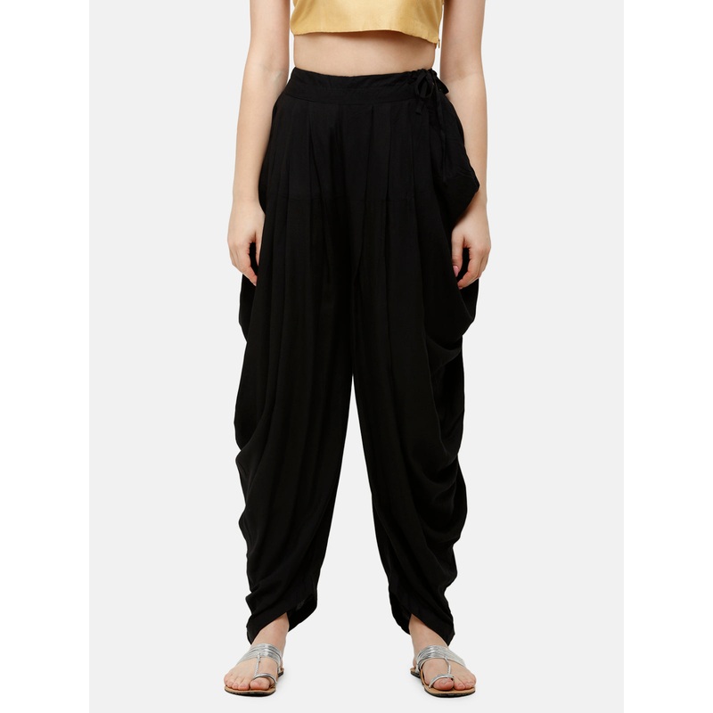 Women’s Dhoti Pant  PrintedRayon Black