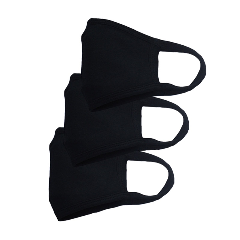 Women’s Face Mask Pack 3 Cotton Black