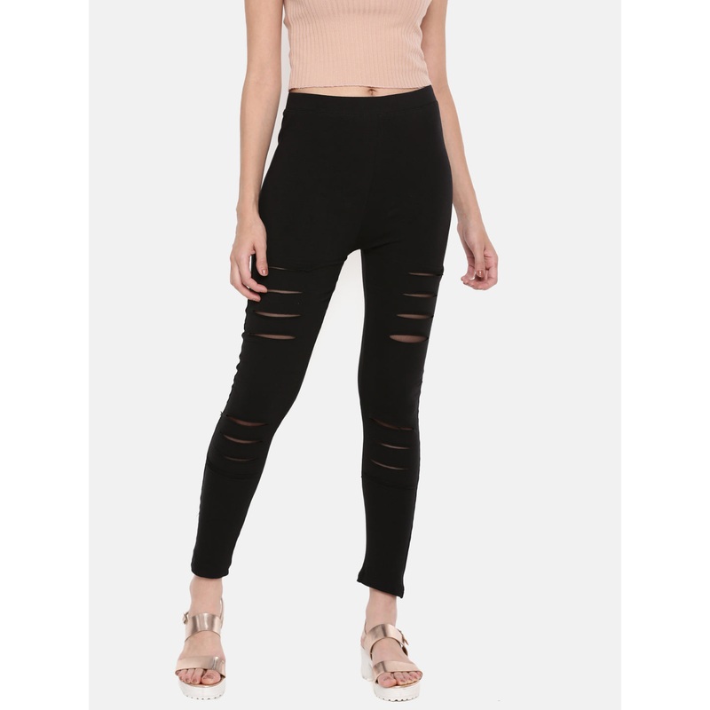 Women’s Jegging  Solid Cotton Black