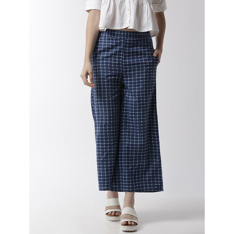 Women’s Printed Palazzo  Cotton Indigo Blue