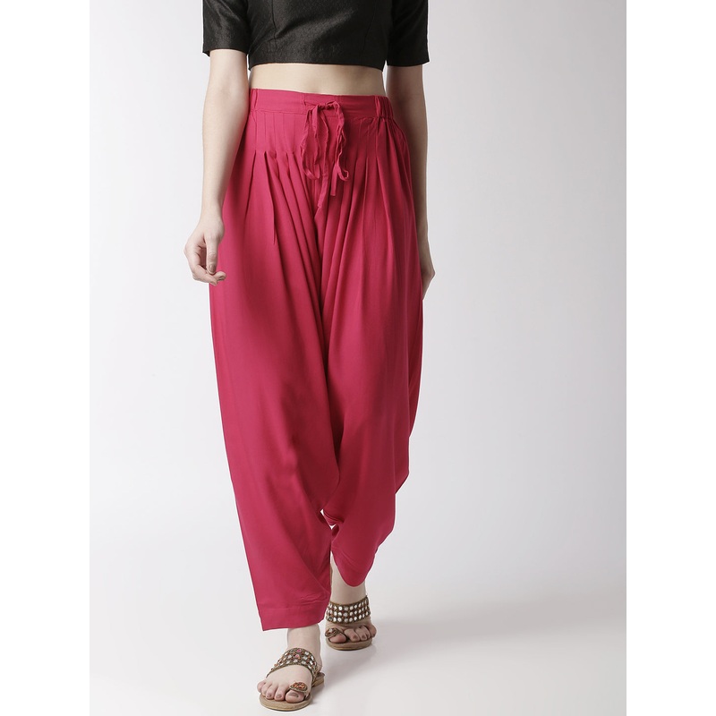 Women’s Salwar Dhoti  Solid Cotton Fuchsia