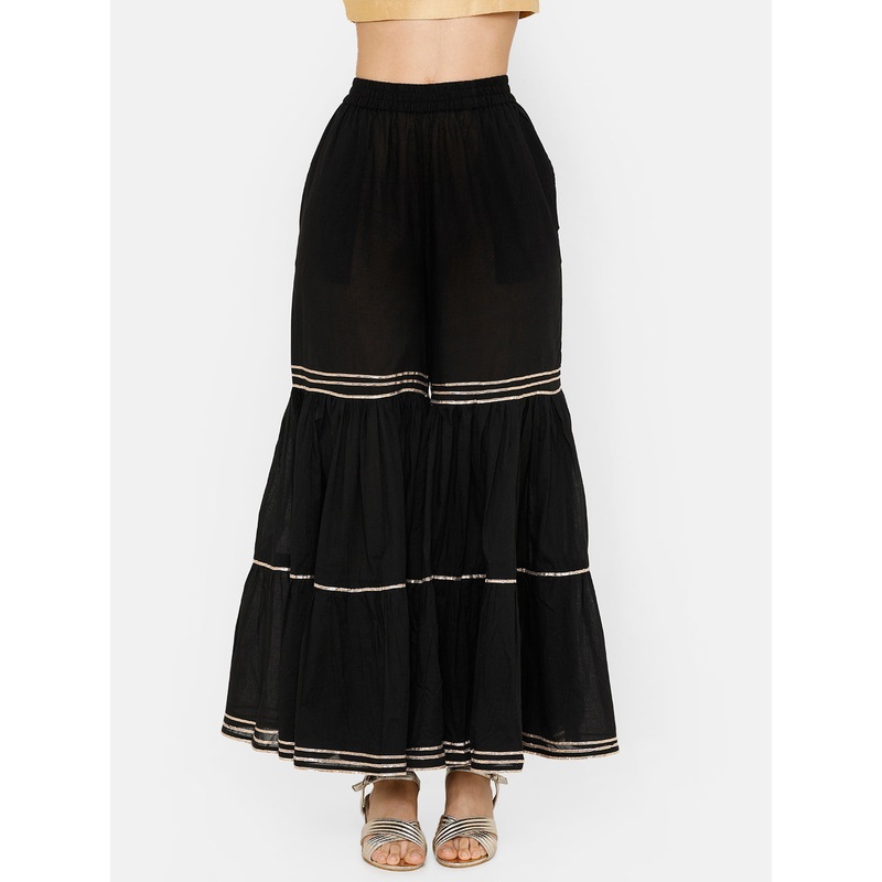 Women’s Sharara Solid Cotton Grey