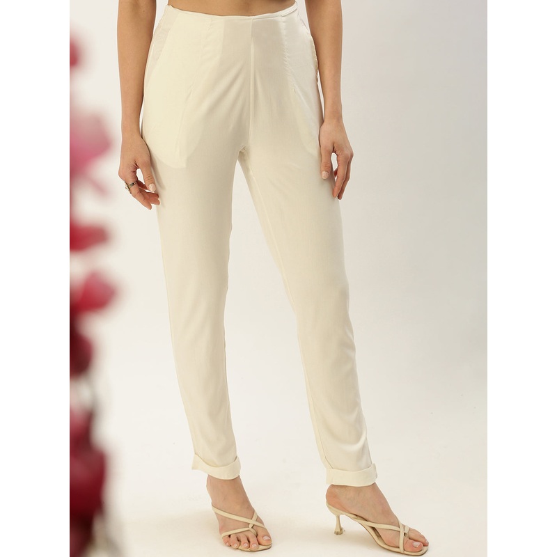 Womens Cigarette Pant Beige|S|M|L|XL|XXL|Beige|LWBCPCLSOWC3014001