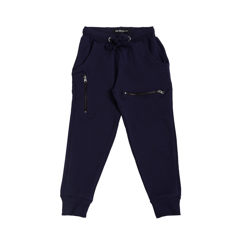 Kids – Girls Jogger  Solid Cotton Navy Blue