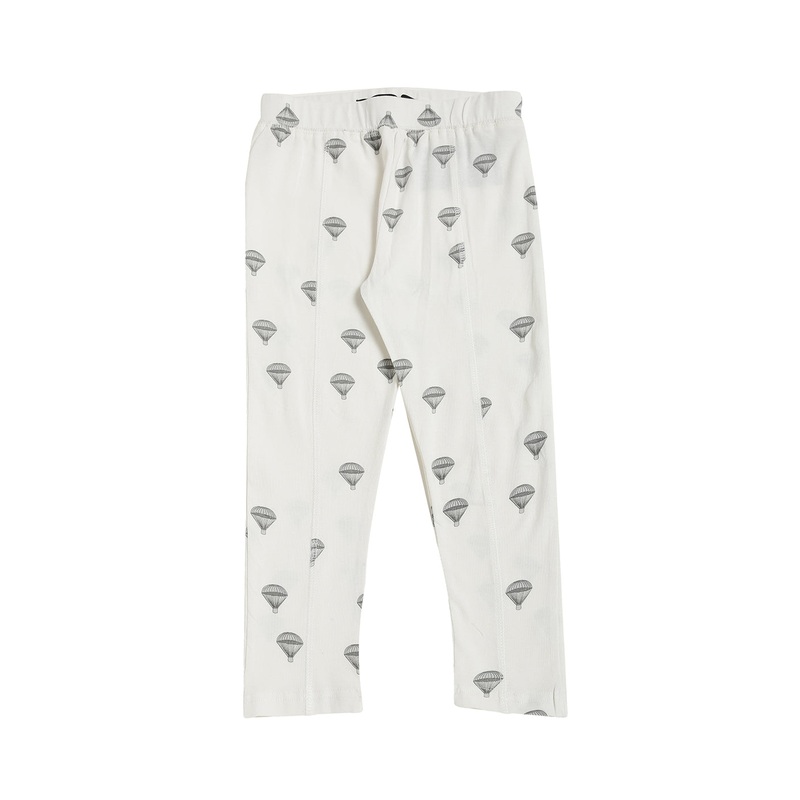 Kids – Girls Printed Ankle Length Leggings Cotton Ecru