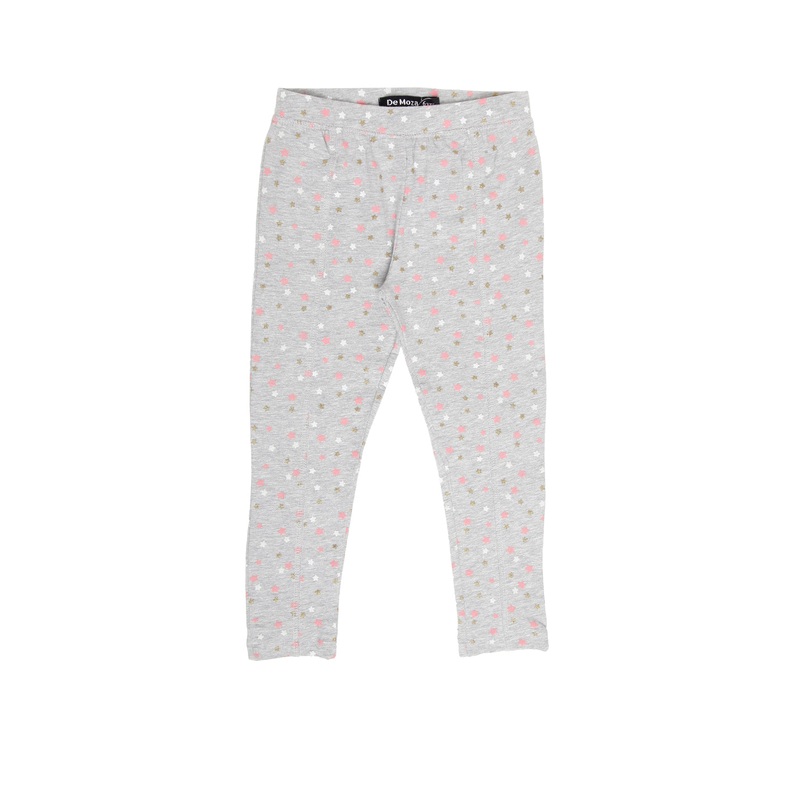 Kids – Girls Printed Leggings Grey Melange