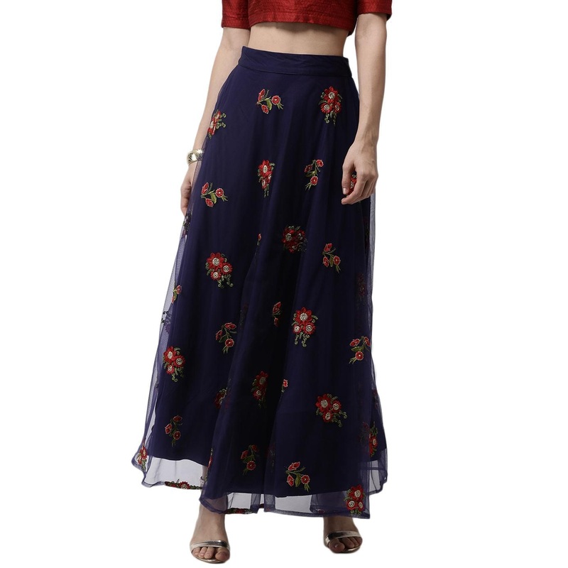 Ladies Dark Navy Blue Skirt|LWBSKEBF4122006|Dark Navy Blue|M|S