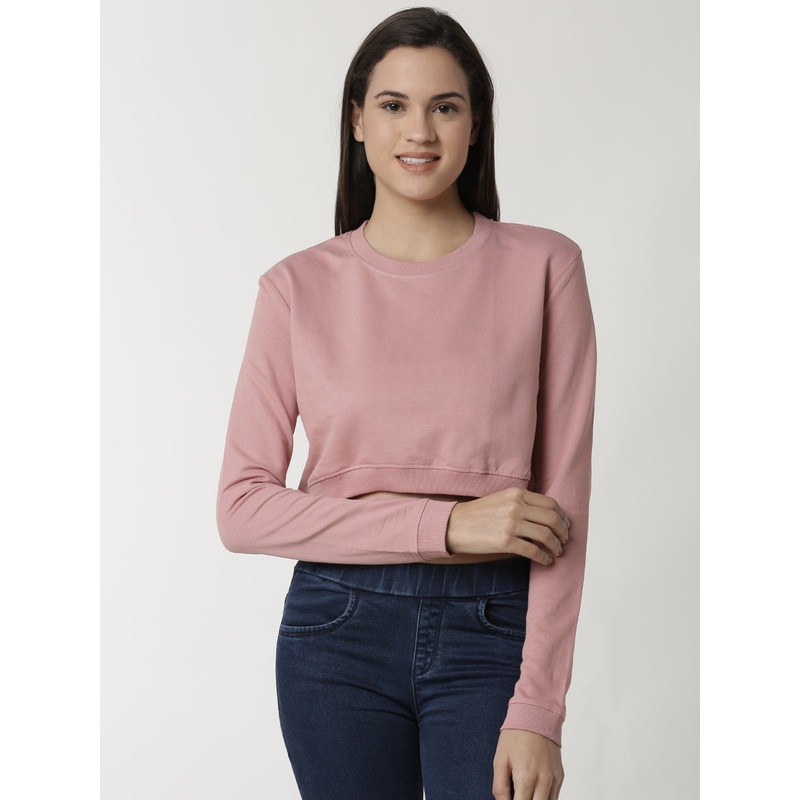 Ladies Dusty Pink full sleeve Sweat Shirt