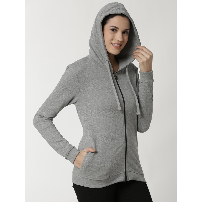 Ladies Grey Melange Sweat shirt
