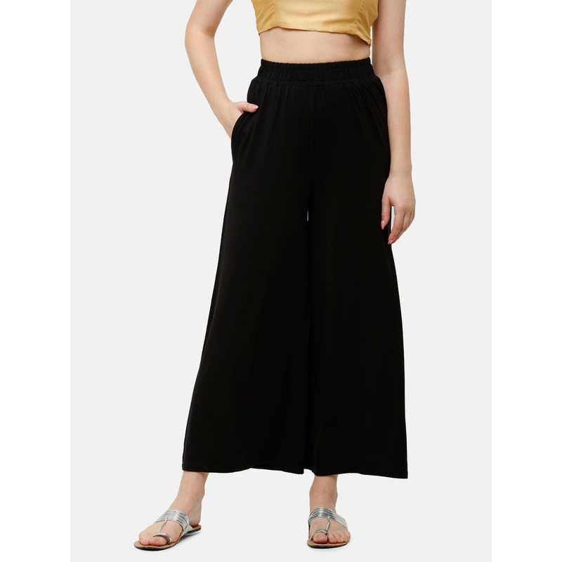 Ladies Palazzo Black|Black|L-XL|S-M|LKBPZSOC2011002