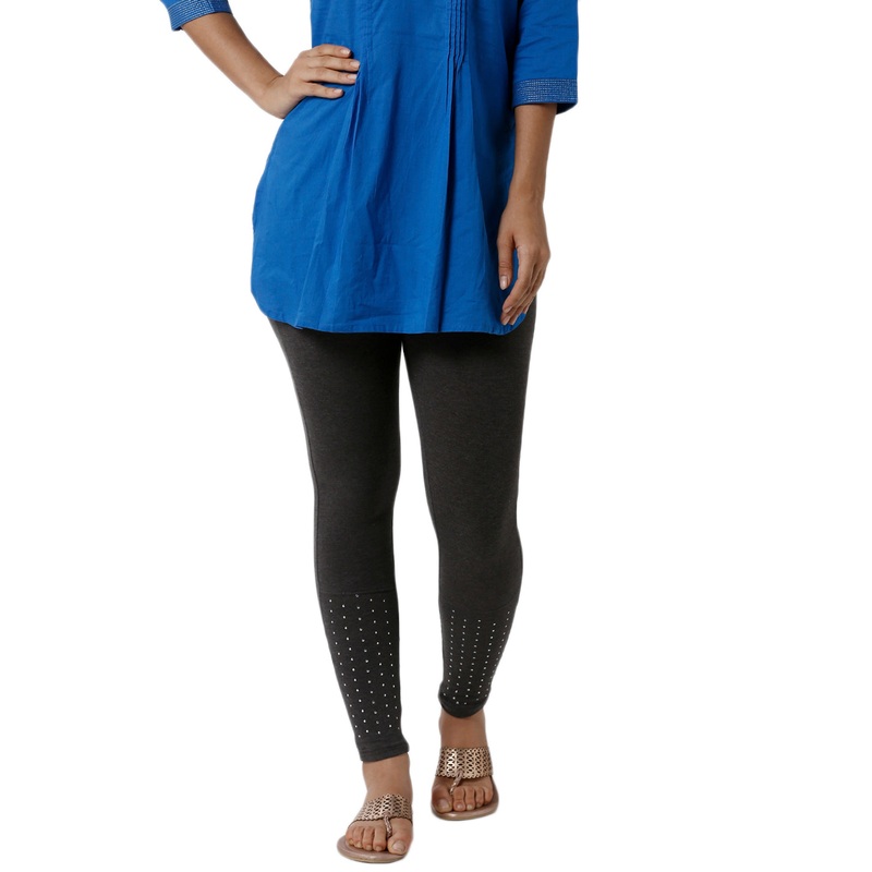 Ladies Stud Anthra Melange Active Wear