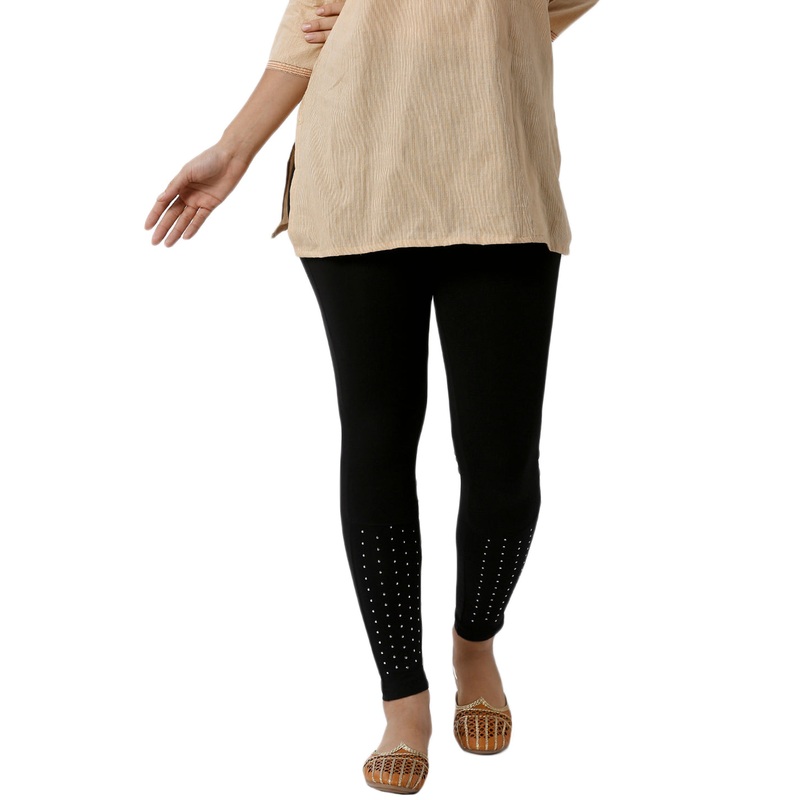 Ladies Stud Black Active Wear|Black|XXL|XL|L|M|S|LLGALSDF6013002