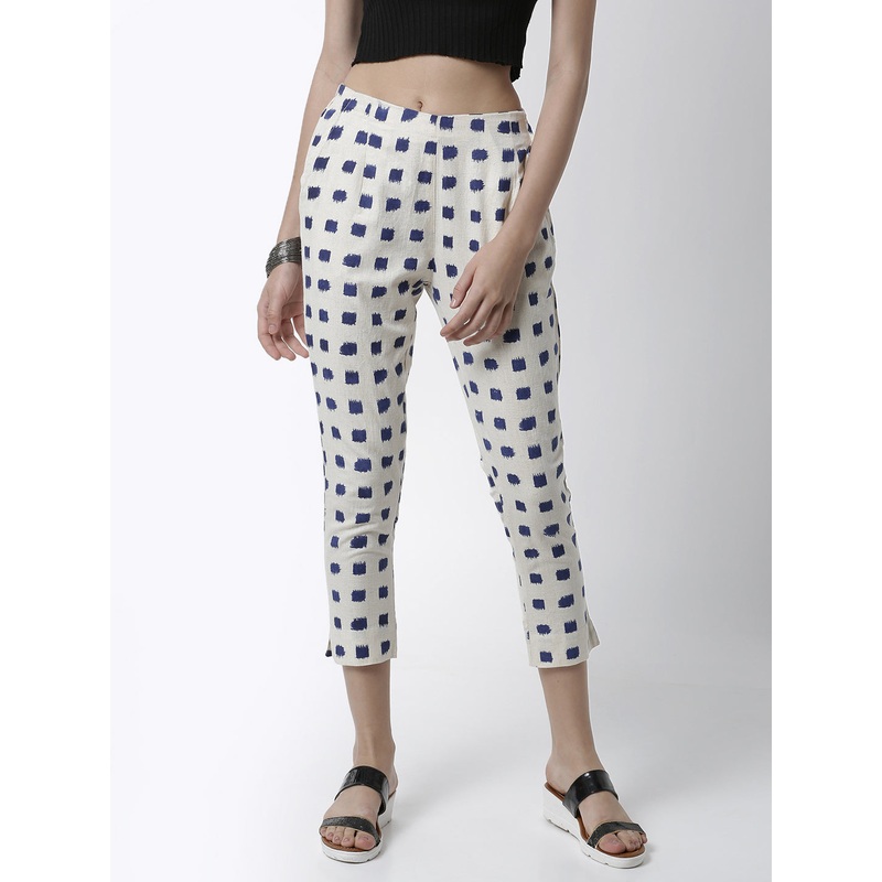 Women’s Cigarette Pant  All Over Print Cotton Flex Natural