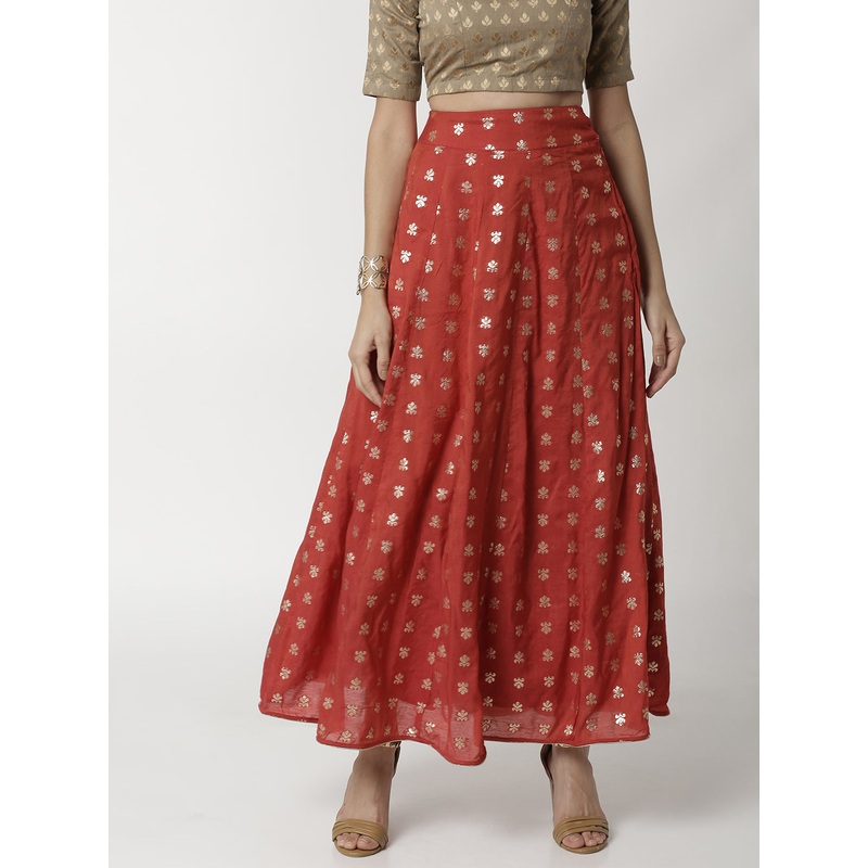 Women’s Printed Ethnic Skirt Red