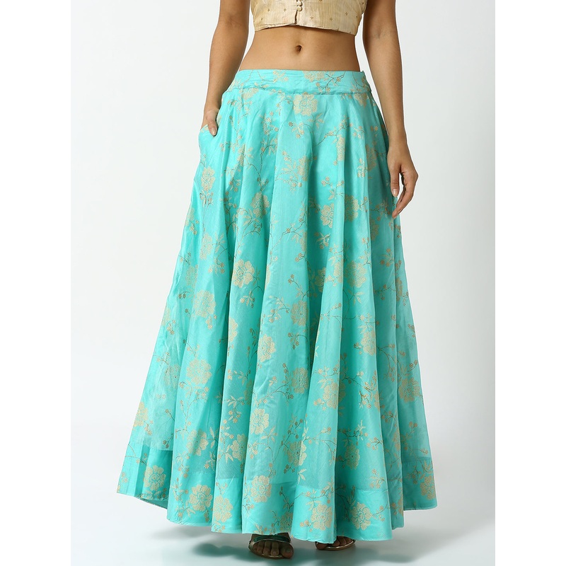 Women’s Printed Skirt Blue|Powder Blue|L-XL|S-M|LWBSKEBF6072179