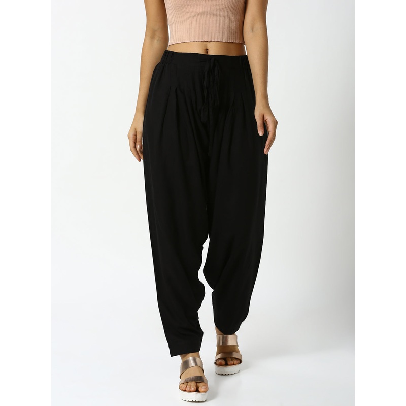Womens Salwar Dhoti Pant Black