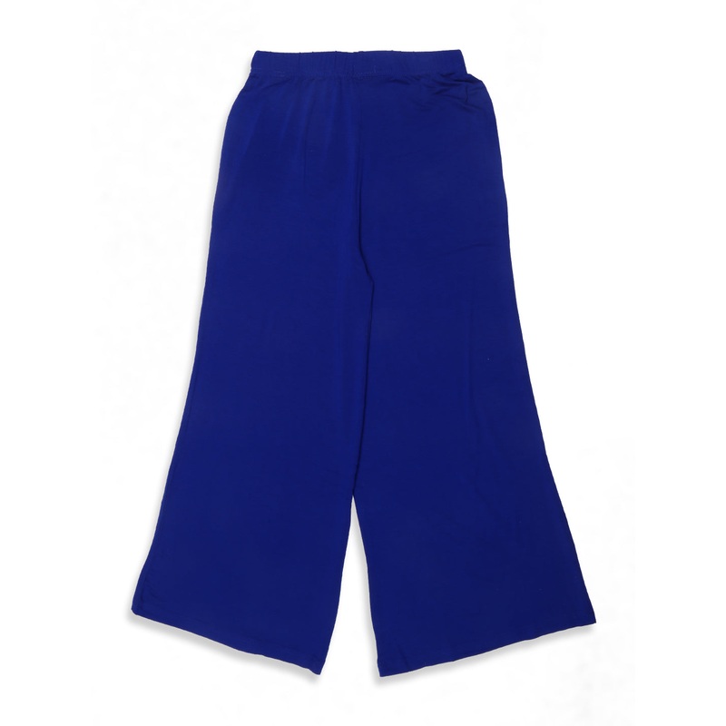 Young – Girls Large Palazzo Solid Viscose Lycra Royal Blue