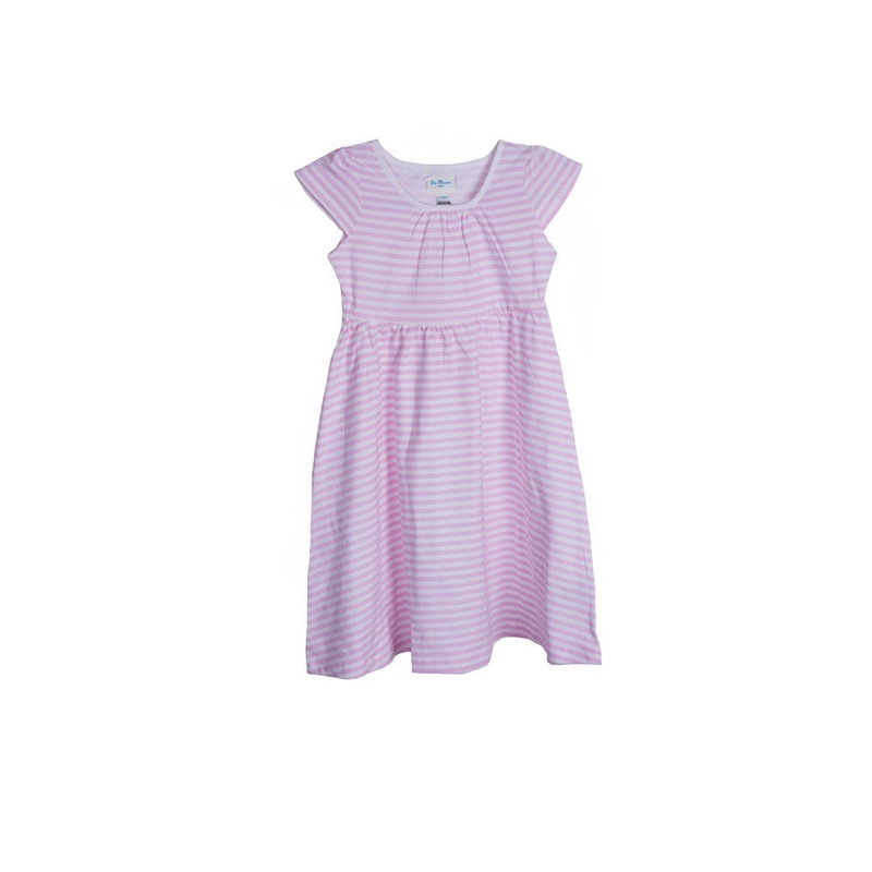 Girls Knit Printed White Dress