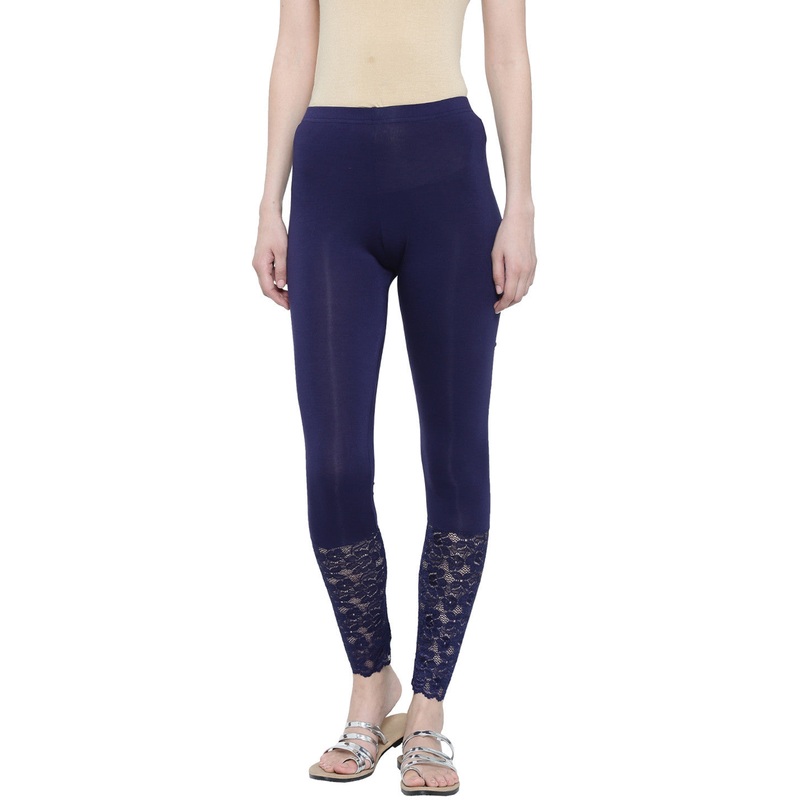 Ladies Ankle Length Leggings Navy Blue