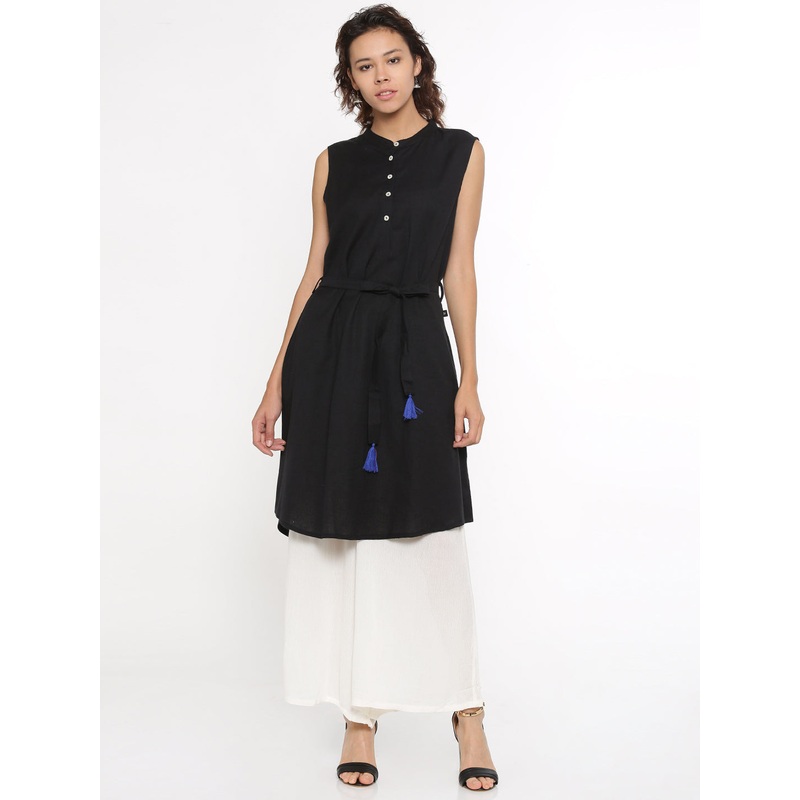 Ladies Black 3/4th Sleeve Kurti