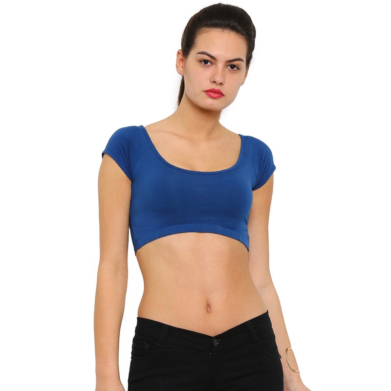 Ladies Crop Top Deep Blue|Deep Blue|XL|L|M|S|XS|LKTHSSOF106690