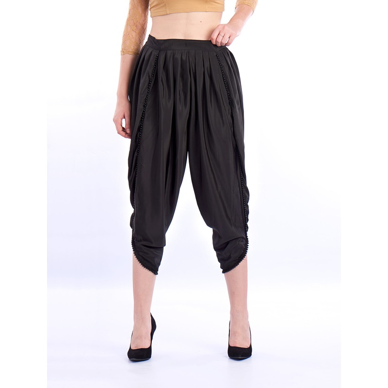 Ladies Dhoti Pant Black|Black|L-XL|S-M|LWBDPSOF4064002