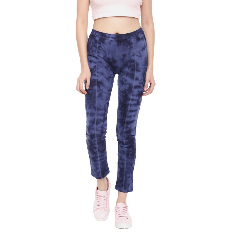 Ladies Die & Dye Indigo Blue Knitted Jeggings