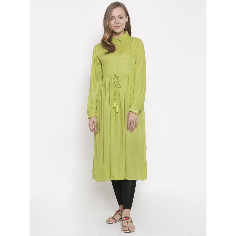 Ladies Full Sleeve Kurta Lime|Lime|XXL|XL|L|M|S|LKUFSSOKU0015044