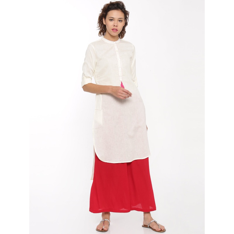 Ladies Full Sleeve Kurta White