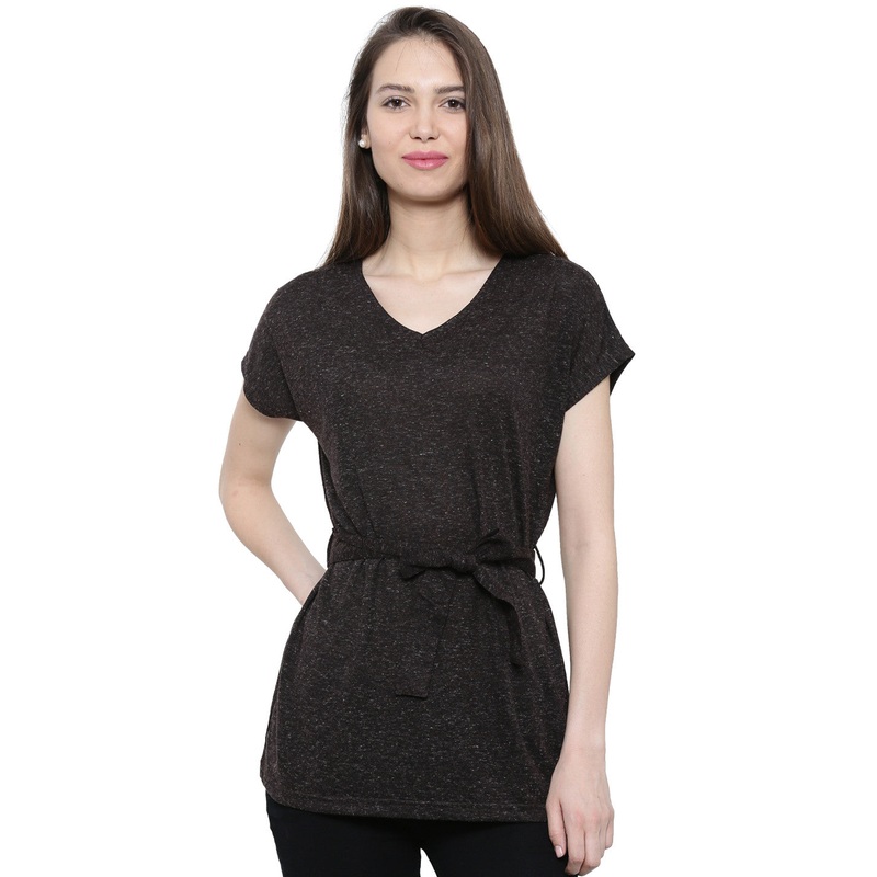 Ladies Half Sleeve Black Top|Black|XXL|XL|L|M|S|XS