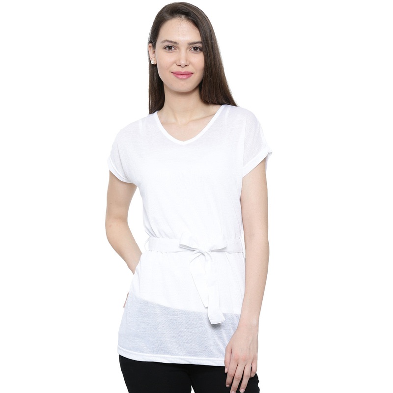Ladies Half Sleeve White Top|White|XXL|XL|L|M|S|XS