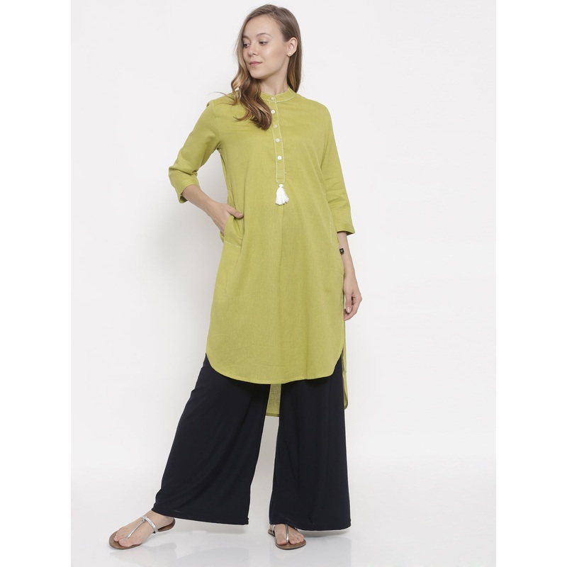 Ladies Kurti 3/4th Sleeve Lime