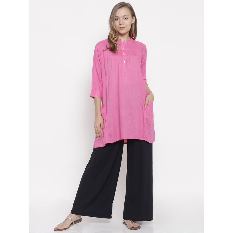 Ladies Kurti 3/4th Sleeve Pink