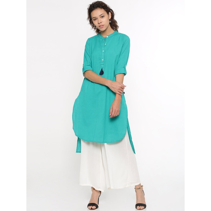 Ladies Kurti Full Sleeve Teal Green