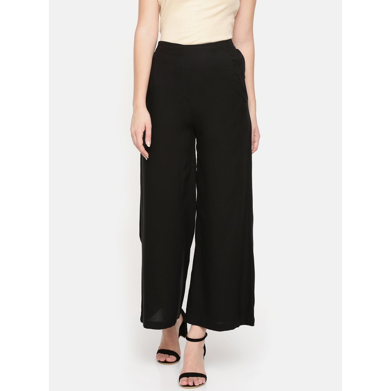 Ladies Palazzo Black|Black|S|M|L|XL|XXL|LWBPZSOWC3009002