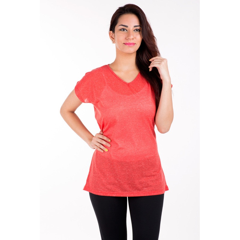 Ladies Red Solid Top|Red|XXL|XL|L|M|S|XS|KTHS007010AW1510