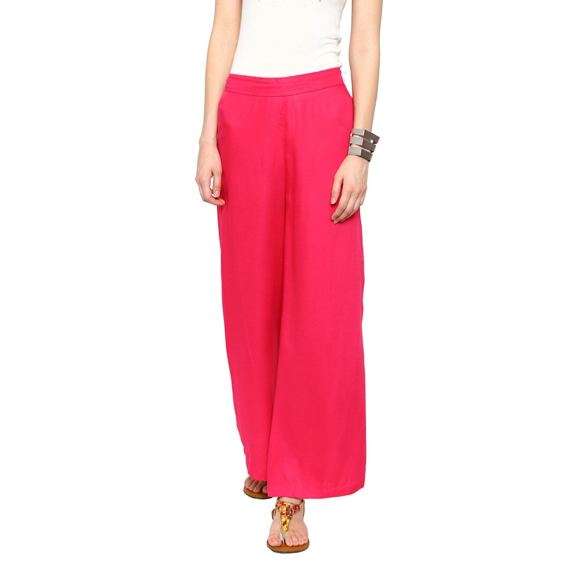 Ladies Regular Palazzo  Fuchsia