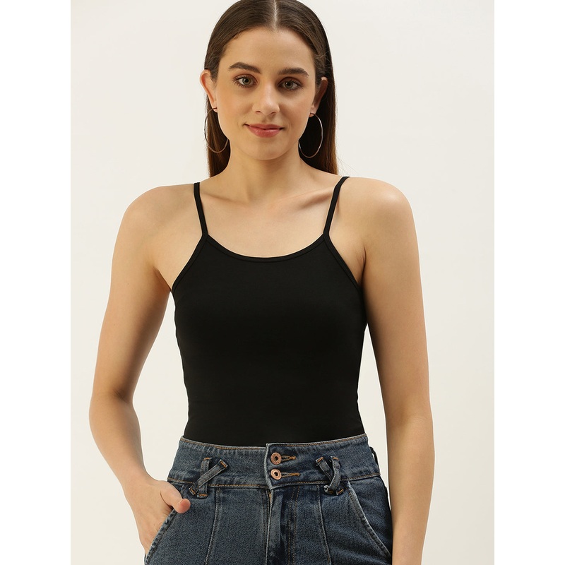 Ladies Spaghetti Top Black|Black|L|S|M|XL|XXL|LKTSRSOPC1002